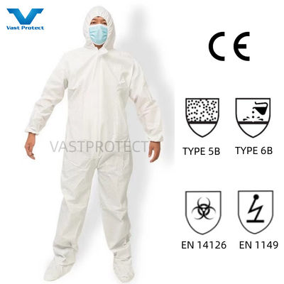 Антистатические костюмы Tyvek 400 типа 5 6 Микропорные защитные индивидуальные средства одноразового пользования