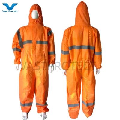 VPT621 ОТП Промышленная безопасность Водонепроницаемая химическая белая одноразовая комбинезоны