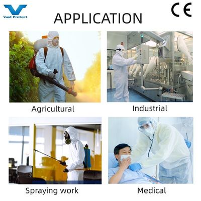 175*140 см водонепроницаемый PP PE Type5 6 Cat3 White 60GSM Coverall для рынка США