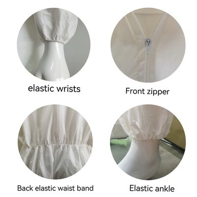 175*140 см водонепроницаемый PP PE Type5 6 Cat3 White 60GSM Coverall для рынка США