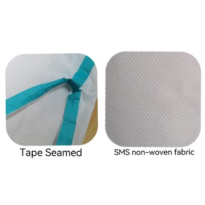 OEM 55GSM-70GSM SMS Нетканый капюшон с голубой/зеленой/специальной лентой