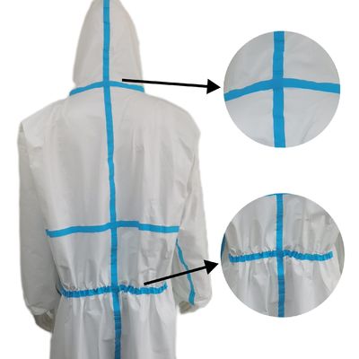 Специализированный S-5XL CE Type 4 5 6 50GSM-70GSM Микропористый промышленный одноразовый комбинезон