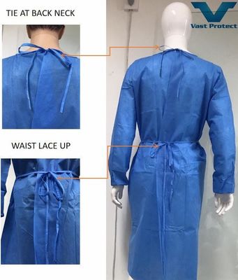 Легкая гидропоническая VASTPROTECT одноразовый хирургический халат Хорошая прочность на растяжение En13795-2-2019 Легко носить