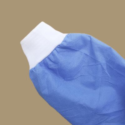 Одноразовый хирургический халат с антистатической изоляцией, защищенный от жидкости, гипоаллергенный, комфортный, синий, уровень AAMI 1/2/3
