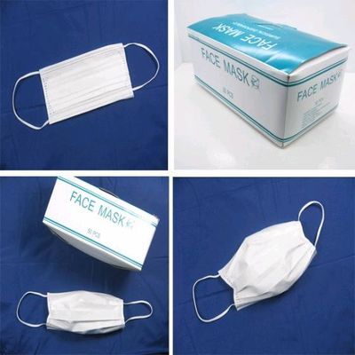 CE White List 3 Ply Earloop Nonwoven PP медицинская защитная одноразовая хирургическая маска