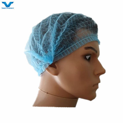 18&quot; 21&quot; нетканый PP Single Double Elastic Clip Strip Bouffant Hairnet Mob Cap Цвет выбор Белый