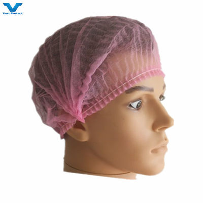 18&quot; 21&quot; нетканый PP Single Double Elastic Clip Strip Bouffant Hairnet Mob Cap Цвет выбор Белый