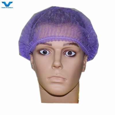 18&quot; 21&quot; нетканый PP Single Double Elastic Clip Strip Bouffant Hairnet Mob Cap Цвет выбор Белый