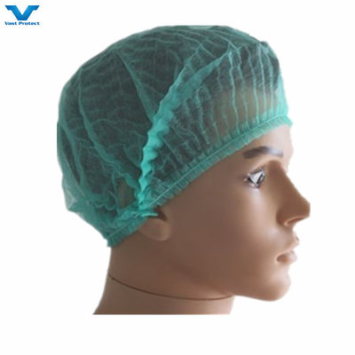 18&quot; 21&quot; нетканый PP Single Double Elastic Clip Strip Bouffant Hairnet Mob Cap Цвет выбор Белый