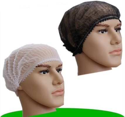 Одноразовые нетканые PP клип ленты Bouffant Hairnet Mob Cap с одноразовым или двойным эластичным