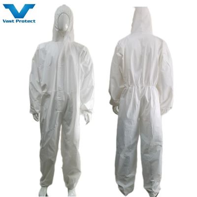 VASTPROTECT-608 Противобрызгивающие одноразовые микропористые комбинезоны с капюшоном без покрытия ног