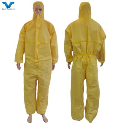 VASTPROTECT-609 Желтый одноразовый комбинезон защитный костюм 175*140 см
