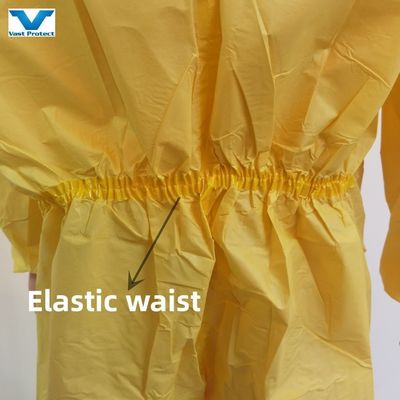 VASTPROTECT-609 Желтый одноразовый комбинезон защитный костюм 175*140 см