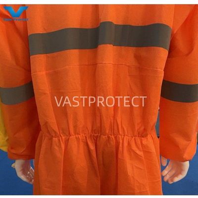 VPT SMS606 175*140 см Оранжевый одноразовый SMS 56GSM Tyvek Coverall с отражающей лентой