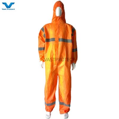 OEM Приемлемые одноразовые костюмы Tyvek из нетканой ткани с отражающей лентой в соответствии с EN14126