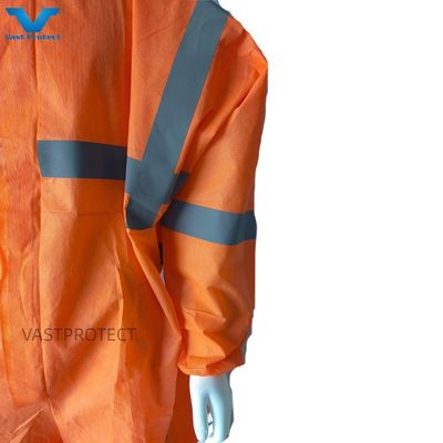 OEM Приемлемые одноразовые костюмы Tyvek из нетканой ткани с отражающей лентой в соответствии с EN14126