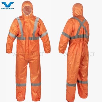 Тип CE 4/5/6 одноразовый двухцветный Tyvek с отражающими полосками и защитными