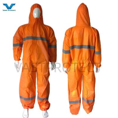 Тип CE 4/5/6 одноразовый двухцветный Tyvek с отражающими полосками и защитными