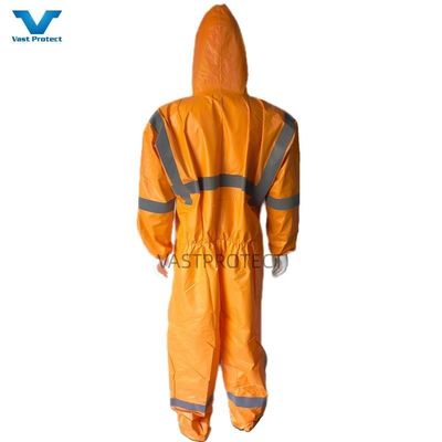 Тип CE 4/5/6 одноразовый двухцветный Tyvek с отражающими полосками и защитными