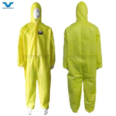 VPT-01 175*140 см Желтый микропористый химически непроницаемый защитный комбинезон для промышленности