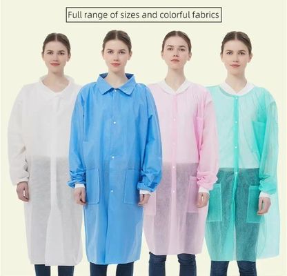 Unisex V601 OEM пищевая обработка нетканое PP одноразовое лабораторное пальто в пределах вашего бюджета