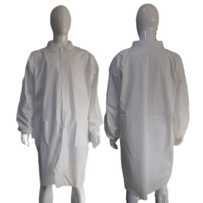 OEM PPE Стерильное белое одноразовое микропорозное одноразовое лабораторное пальто для врачей медсестер