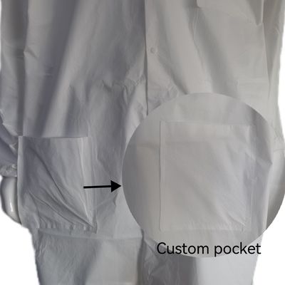 OEM PPE Стерильное белое одноразовое микропорозное одноразовое лабораторное пальто для врачей медсестер