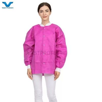 5XL размер защитный рабочий носить униформу нетканое SMS лабораторное пальто с открытыми запястьями и карманами