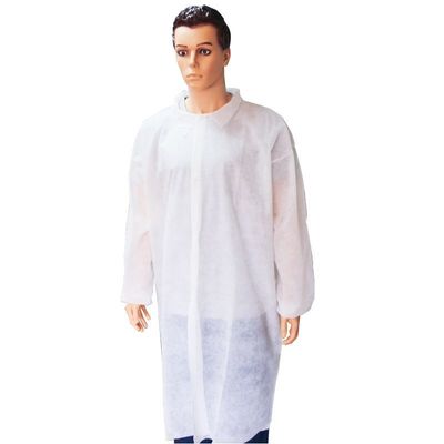 Белые одноразовые полипропиленовые лабораторные пальто размер M L XL 2XL для врачей медсестер в фиолетовом