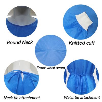 OEM/ODM M/L/XL Нетканое одноразовое изоляционное платье CE одобренное стерильное хирургическое платье