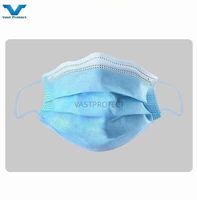 Синяя одноразовая пылевая маска с сертификатом ISO13485 Earloop Typeiir 3ply Face Mask