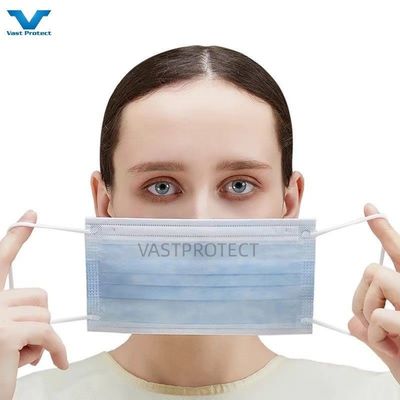 Синяя одноразовая пылевая маска с сертификатом ISO13485 Earloop Typeiir 3ply Face Mask
